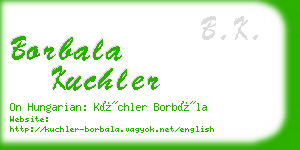 borbala kuchler business card